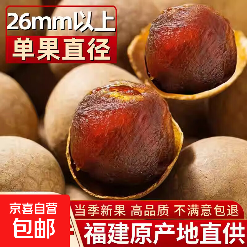 福建桂圆干特级新货12A莆田特产龙眼干特大桂圆 500g 超大果直径2.5-2.8厘米净重1斤