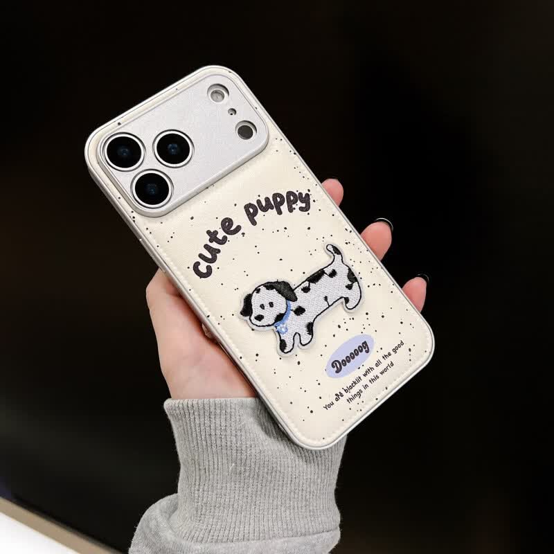 品胜优品蓝格纹小狗vivox300pro手机壳皮纹s30s20新款x200x100镜头全包x90防摔s19潮y78+个性y52s卡通女保 【泼墨斑点狗+贴件】不带侧边标签银色 iQOO Z8