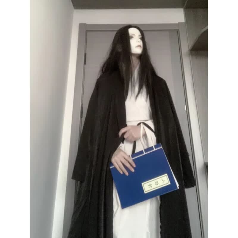 CLCEY蛊真人古月方源cos服周边 大爱仙尊cosplay装长袍套装正品保障 黑色连体衣(黑腰封) XS(身高150左右)