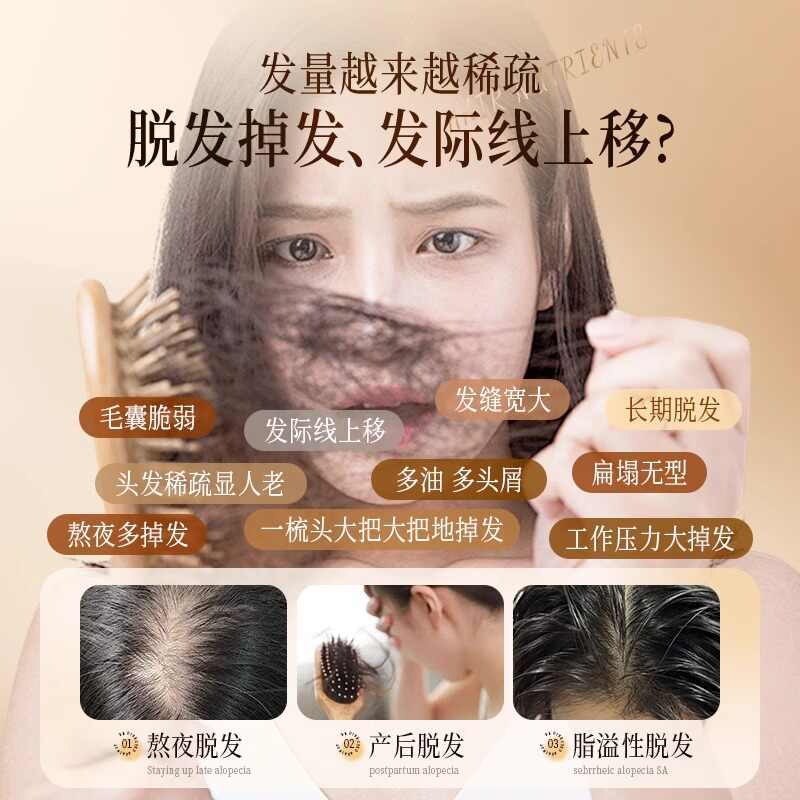 HOEGOA众康尚品头发滋养液七天防脱去屑止痒浓密增长强韧发丝官方正品 两瓶【90的顾客选择】 【官方直售 京质保障】