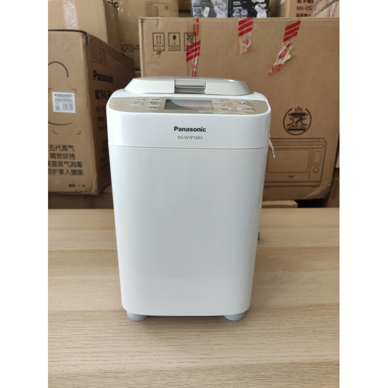 松下(Panasonic)面包机WTP1001烤面包机家用全自动变频自动多功能和面500g WTP1001-机器9新-包装破损