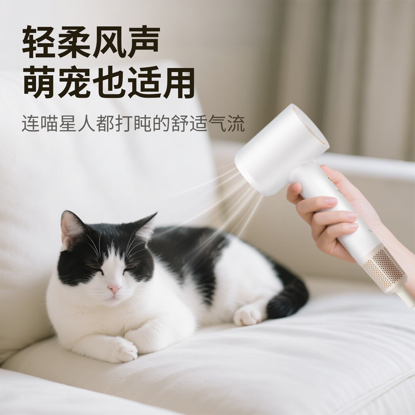infly因范吹风机负离子速干电吹风家用大功率护发风筒宿舍学生便携礼物 A1灰雾蓝