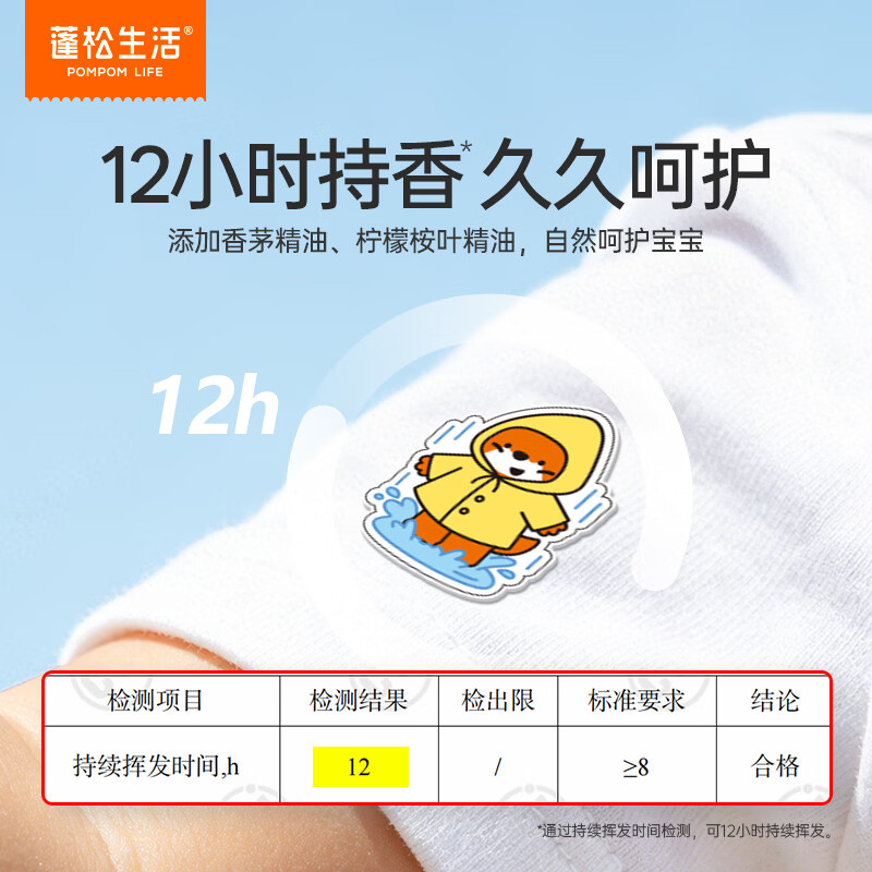 蓬松生活植物精油贴婴儿童专用卡通防蚊贴成人户外宝宝随身贴 植物精油贴*1袋 共54贴