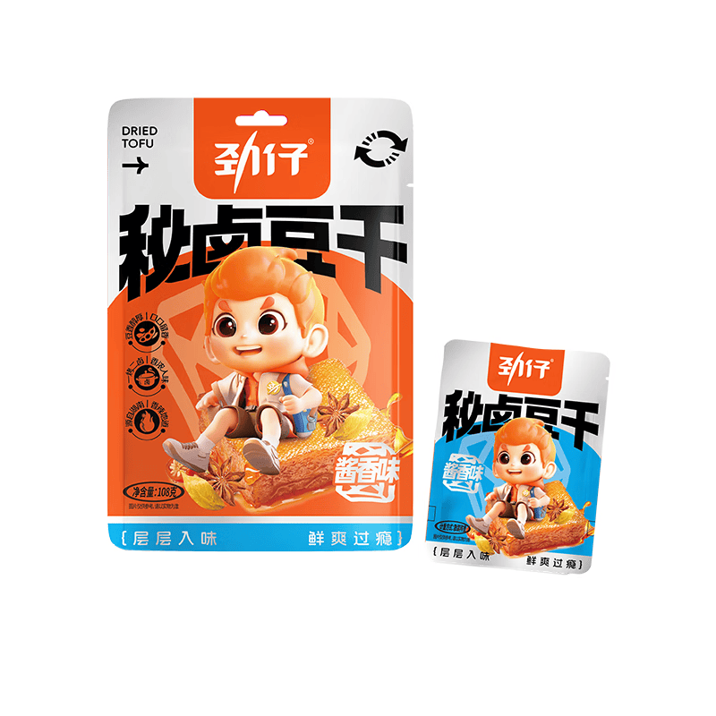 劲仔30包秘卤豆干香辣酱香微辣混合口味小包装开袋即食 【约30包混装】劲仔秘卤豆干香辣20+酱香10包