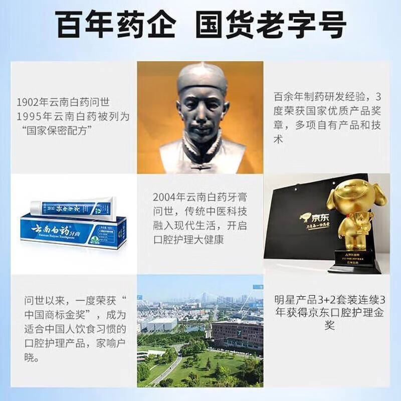 云南白药牙膏薄荷留兰活性肽护龈抗敏清新口气新品祛牙垢牙渍美白热销榜 新品雨后清竹135g