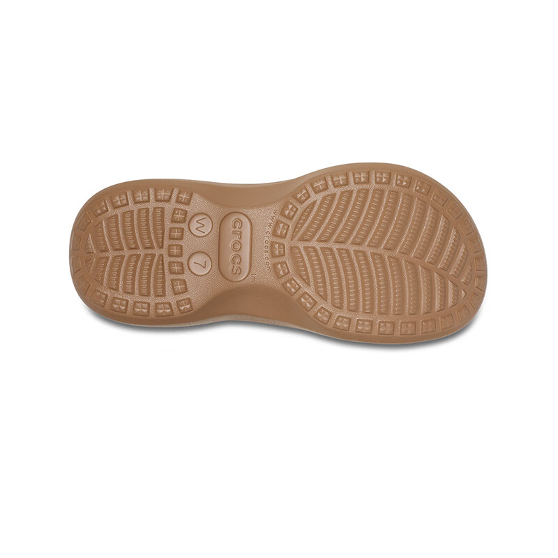 卡骆驰(CROCS)经典云朵自在装饰女士凉鞋时尚凉鞋百搭沙滩鞋|215573 乌贼棕/银色-2TD 35 (220mm)