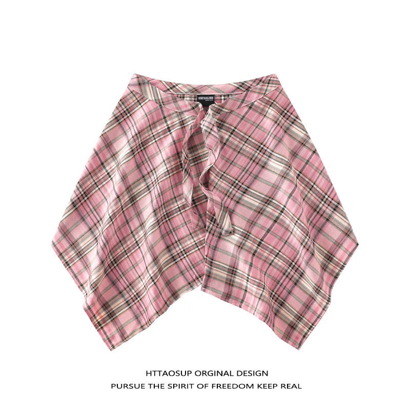鲁伊森屁帘女格子httaosup叠穿彩色一片式系带藏肉男下摆男生衫 23