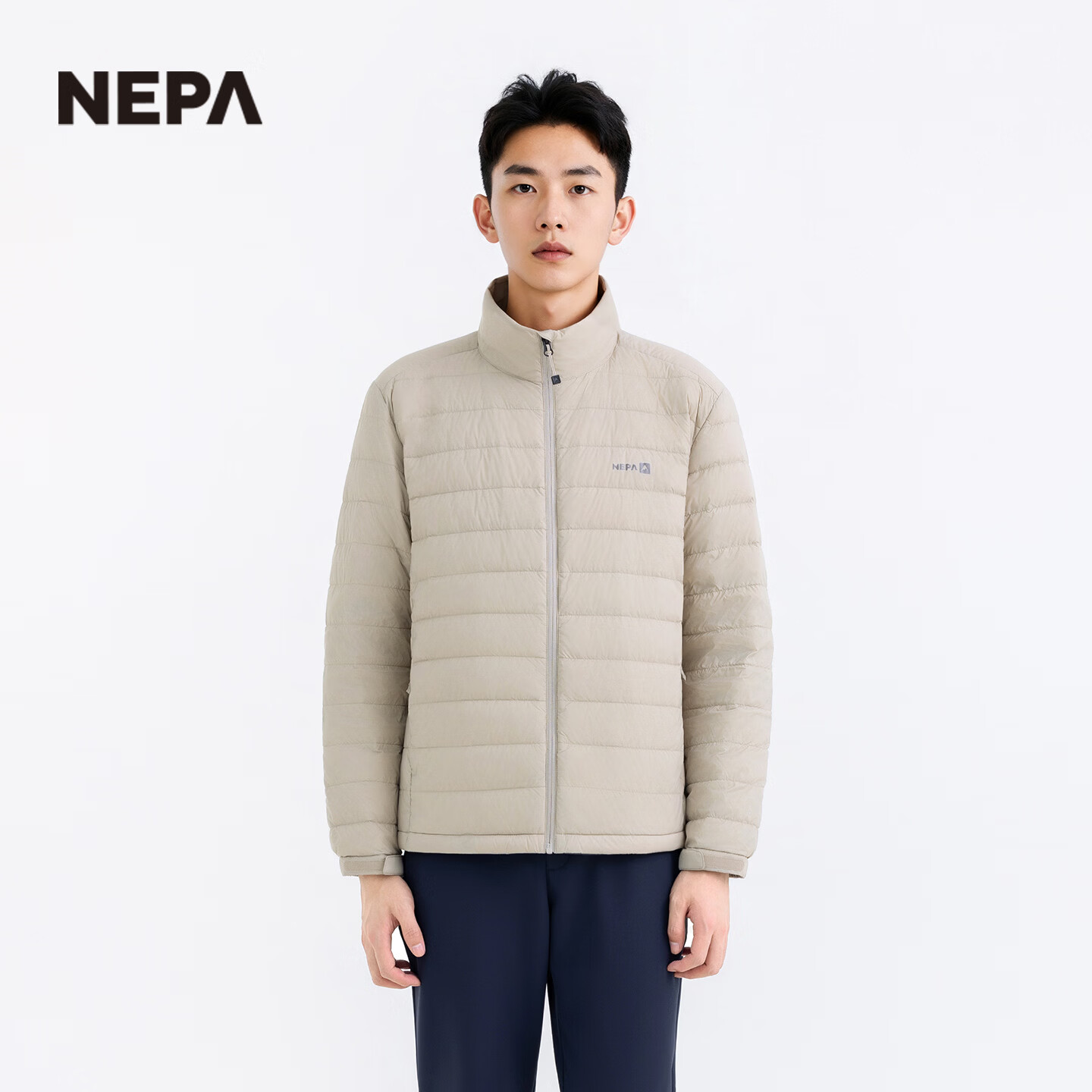 NEPA耐葩户外秋冬男士防水三合一冲锋衣羽绒内胆夹克CL50502 D50米灰色 S 170/88A(095)