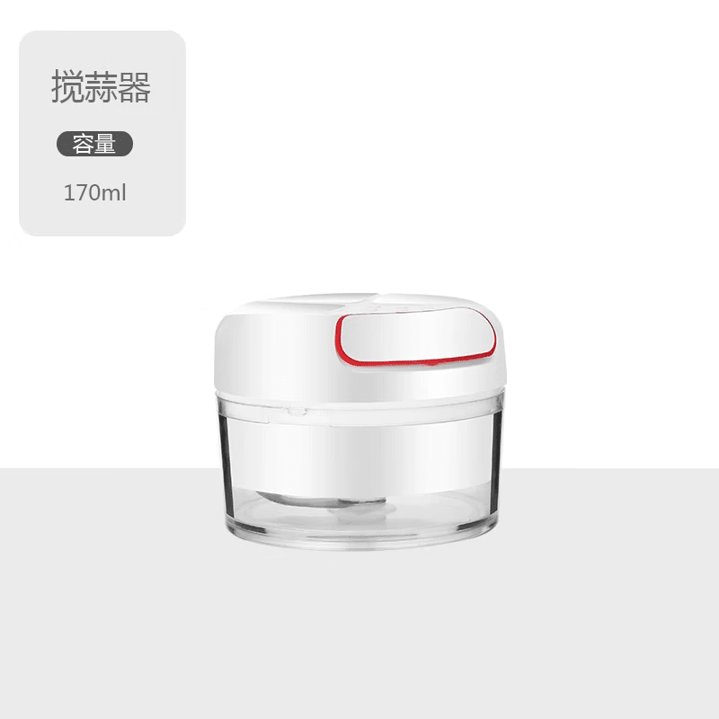 咏幻利瓷捣蒜器搅蒜器手动压蒜器捣蒜泥神器打蒜器大蒜搅碎机绞拉蒜末 白色捣蒜器