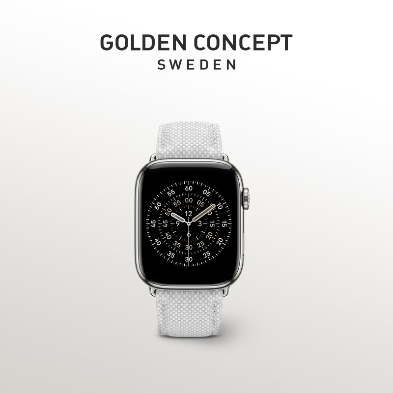 古德康赛GoldenConcept【S12表带】中国版典藏系列环保材质手表带适配苹果手表Ultra4 Apple watch S12/S11 珍珠白 适配44,45,46&49mm