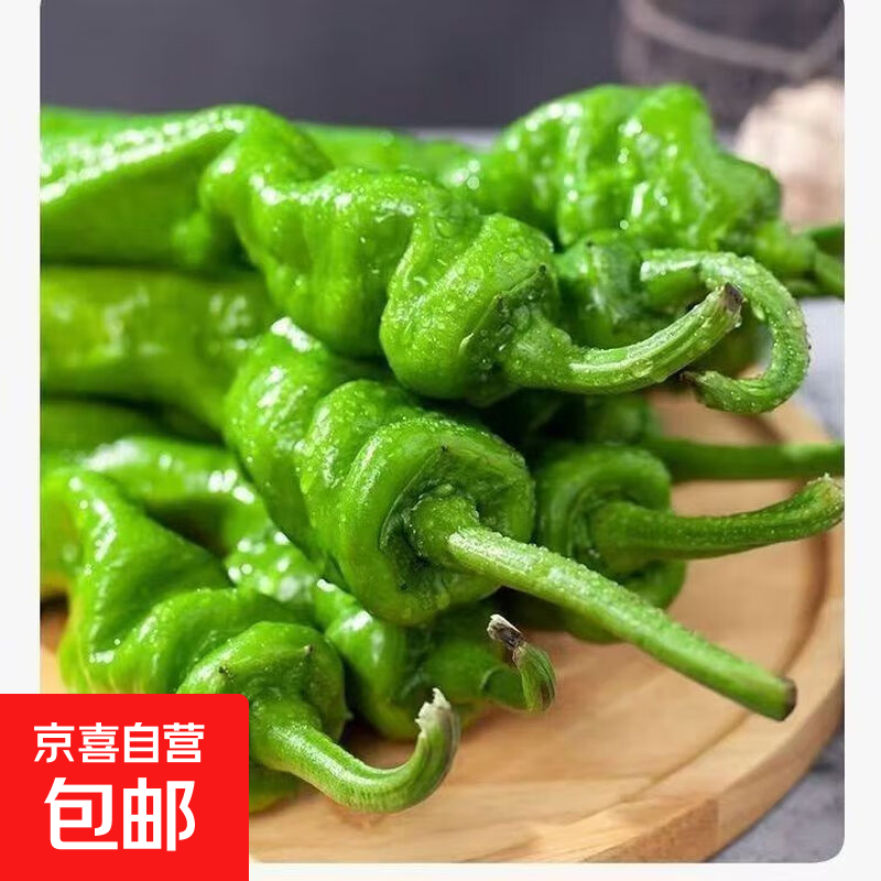 新鲜螺丝椒辣椒即食皮薄微辣特辣尖椒陇椒带箱 山东1斤试吃装净重450g