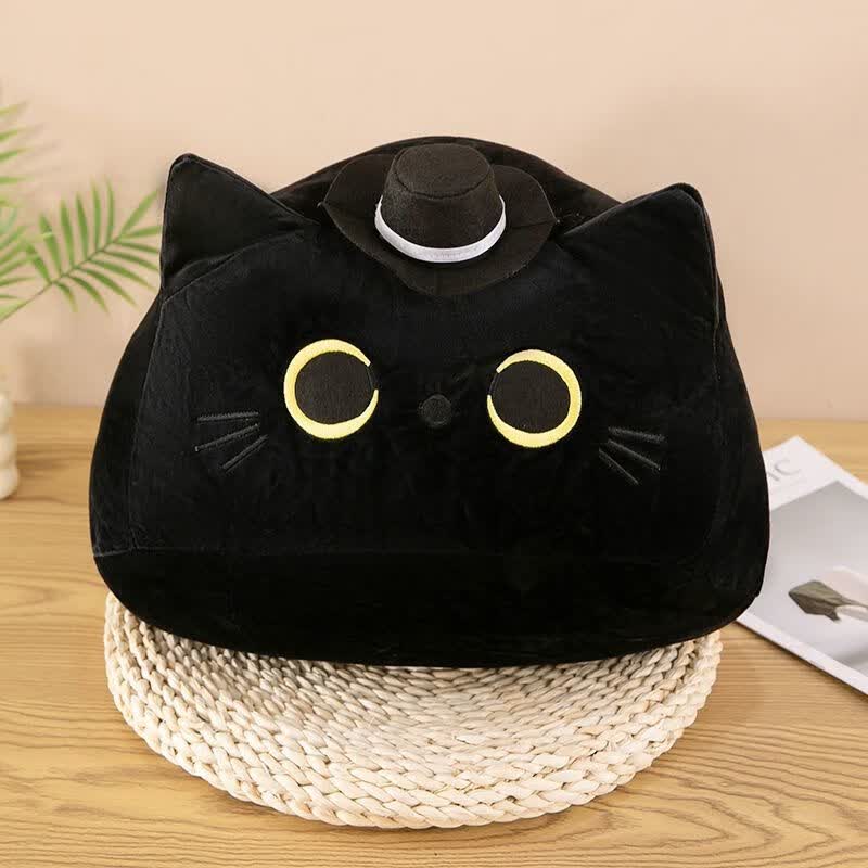 CLCEY诡秘之主周边玩偶克莱恩猫咪暖手毛绒公仔娃娃可爱克猫猫午睡抱枕 克猫黑色礼帽款 高25厘米宽30厘米【小号I抱枕款40cm】
