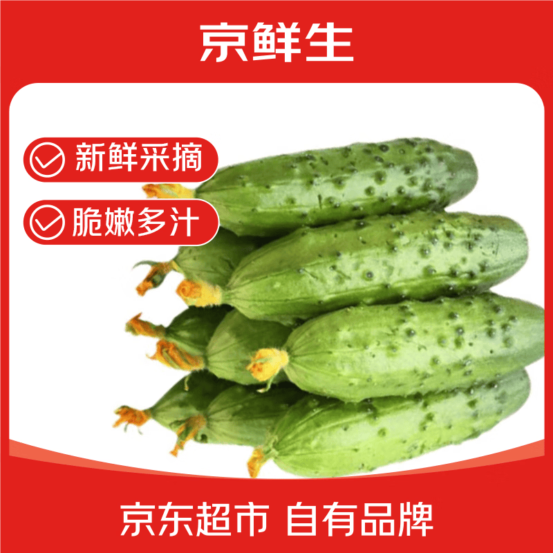 京鲜生 山东童年旱黄瓜 净重3斤单果100g+水果小青瓜 时令轻食 源头直发