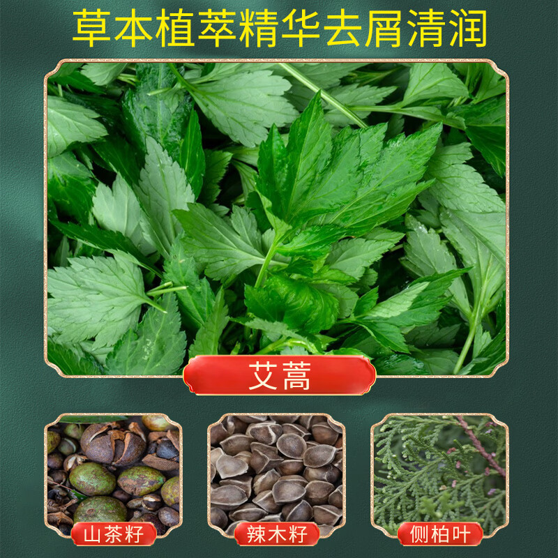 歌澜艾蒿去屑清润洗发水500ml草本植物去屑止痒洗发液清爽柔顺洗头露 歌澜艾蒿去屑清润洗发水2瓶