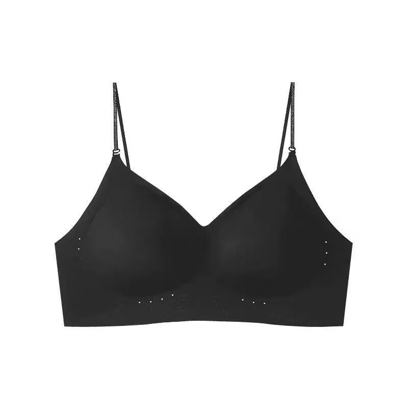 内衣粉底液凉感透气超薄夏季内衣聚拢防下垂一衣三穿露背挂脖美背 香槟 XL 125-145
