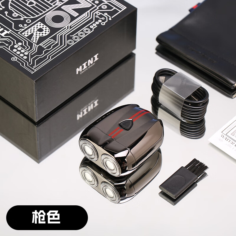 索品(SWOPY)父亲节礼物兰博基尼电动剃须刀2026新款男士旋转式便携刮胡刀快充胡须刀节日生日送男友 超跑款-合金电动双环剃须刀【暗夜黑】
