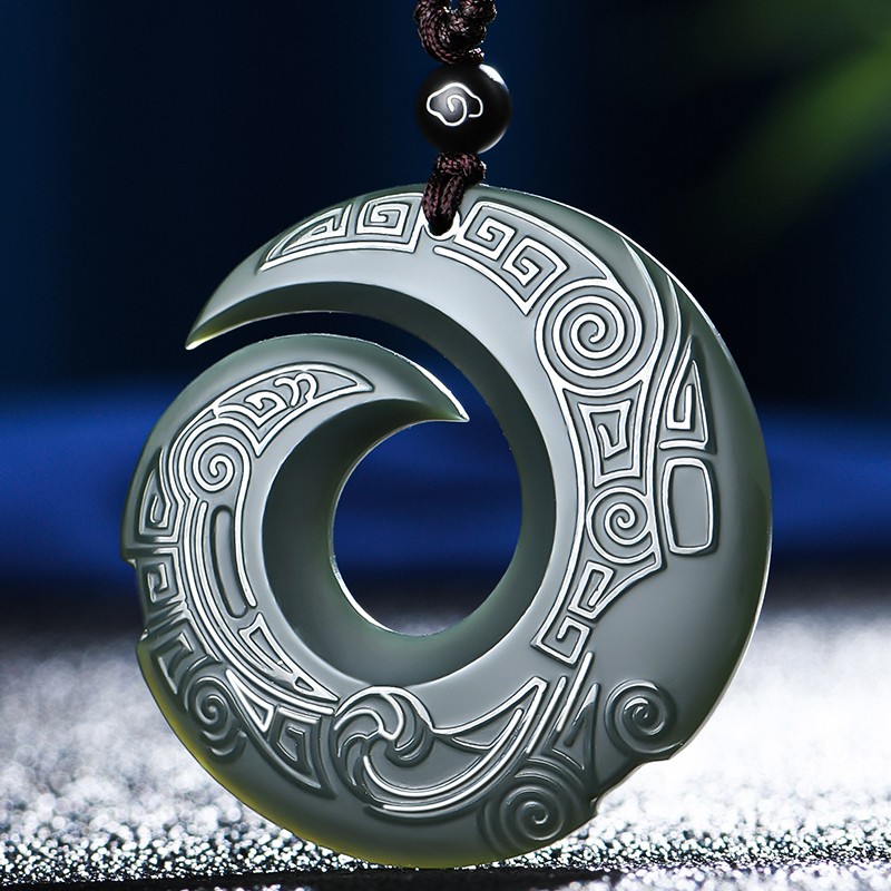 仙玉瑶  新疆和田玉羊脂时来运转玉吊坠 男女士转运玉挂坠 款一(塔