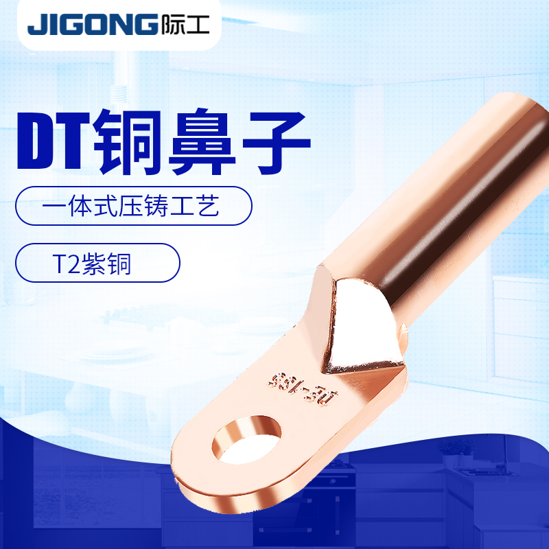 际工 国标DT铜鼻子 A级紫铜线鼻子堵油电缆铜接头电线接线头铜线耳接线端子 DT-95平方