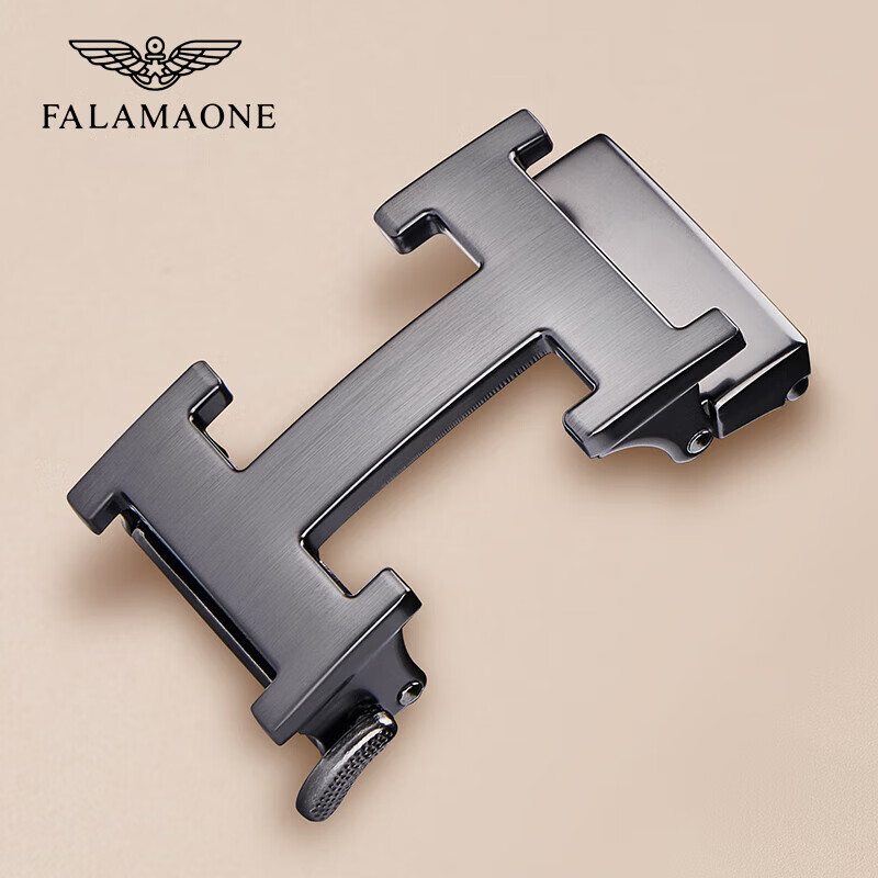 FALAMAONE法莱阿玛尼皮带不带头自动扣腰带扣头皮带头男款扣头 PD824Q枪色/单扣头 3.5cm 宽带身适用-单扣头不含带身