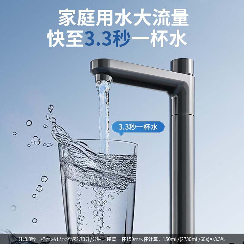美菱(MeiLing)净水器1000G大通量加热直饮一体机厨房专用台下用管线机套装自来水过滤器 【大流量】1000G净水器+管线机