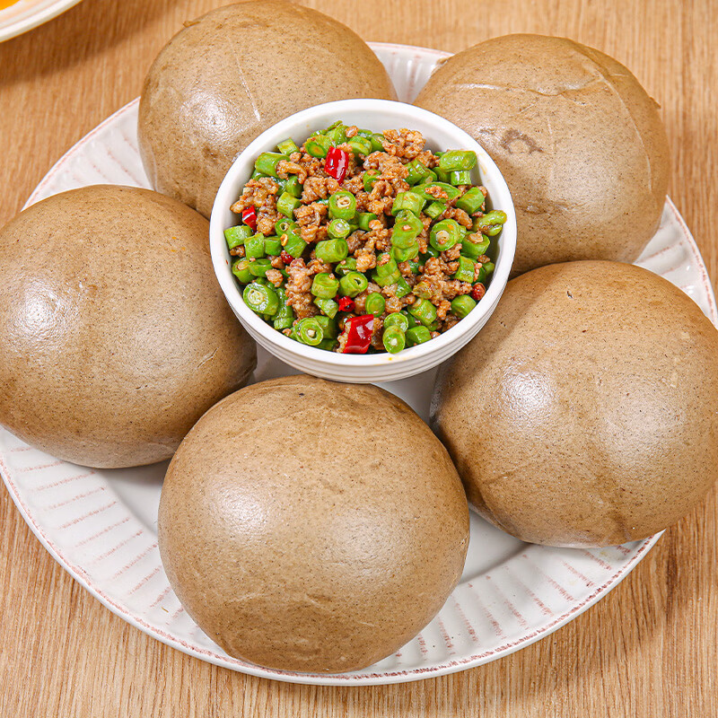 膳农匠黑荞麦杂粮馒头无添加白面低脂高纤粗粮大馒头125g早餐代餐面食 【80%荞麦+20%黑全麦】 125gx12个1500克(500克*3袋)