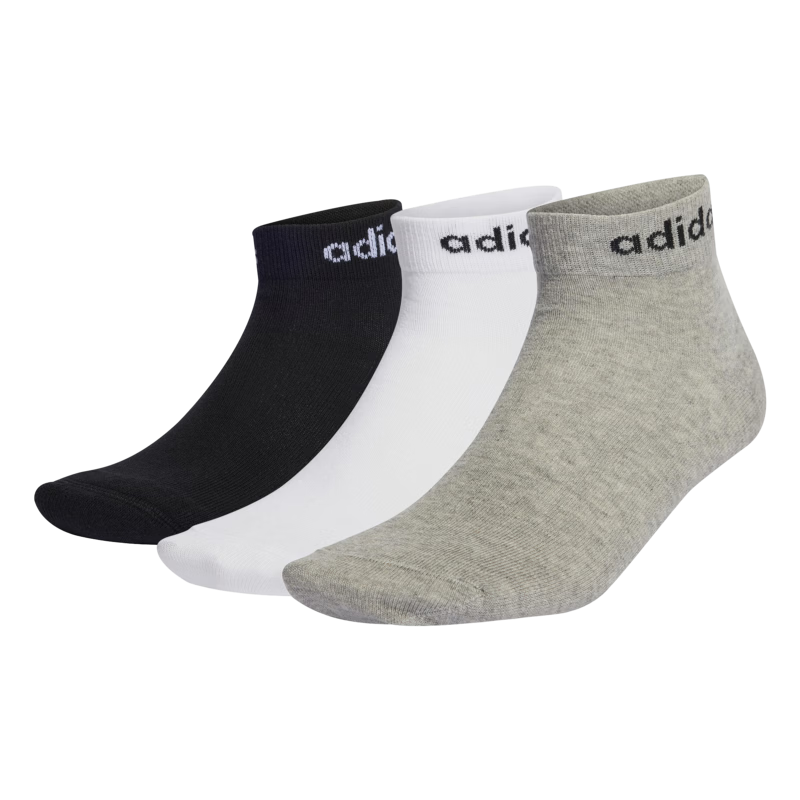 adidas舒适三双装及踝短筒袜子男女阿迪达斯官方