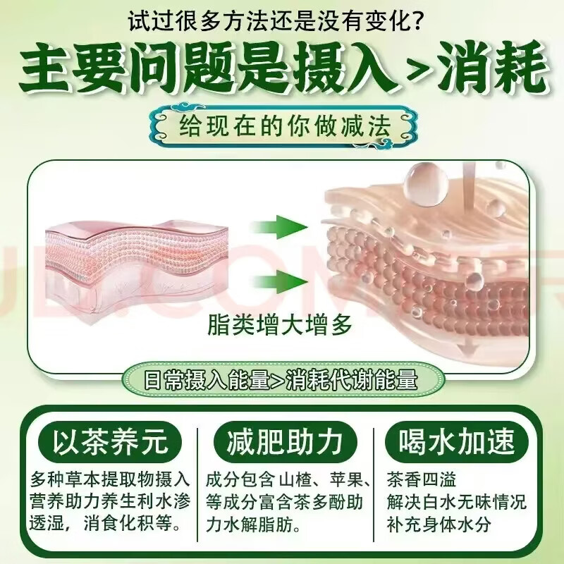 协穆苹果山楂茶解腻刮油纯天然正品保证温润养脾祛湿瘦肚子燃脂减肥茶 消化积食 30包*2袋 共60