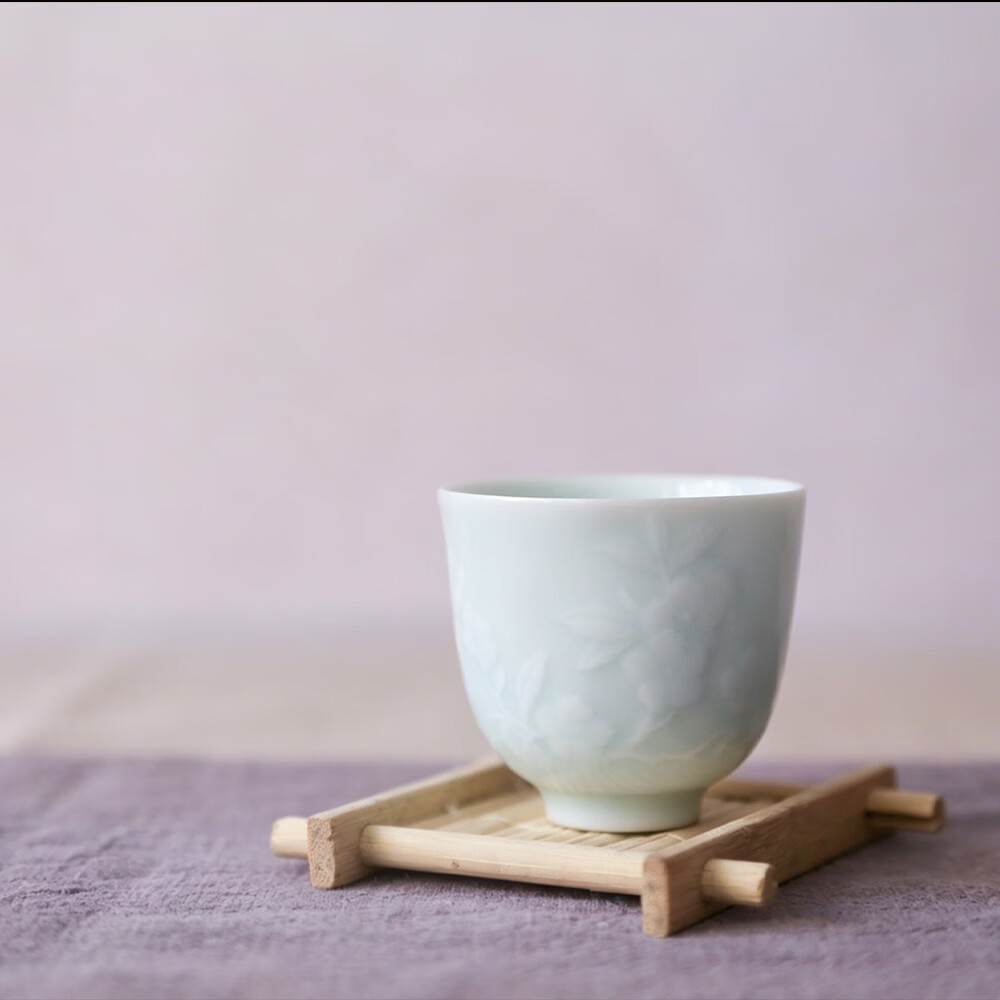 昌南（changnan）景德镇陶瓷茶杯家用喝茶水杯高档功夫茶个人专用泡茶杯 花枝招展10# 1只
