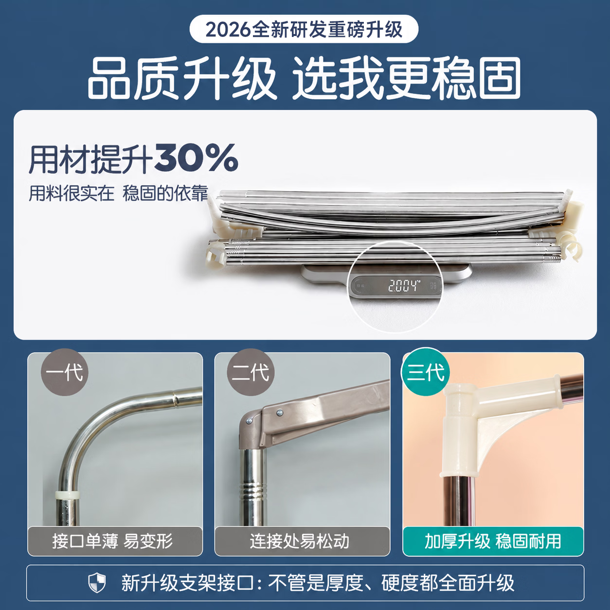 无印良品U型伸缩蚊帐1.8米x2米家用卧室公主风免安装支架加粗加厚防蚊床幔 U型伸缩-白色【加粗支架 稳固不塌】 适用1.8m床-宽180*长195*210cm