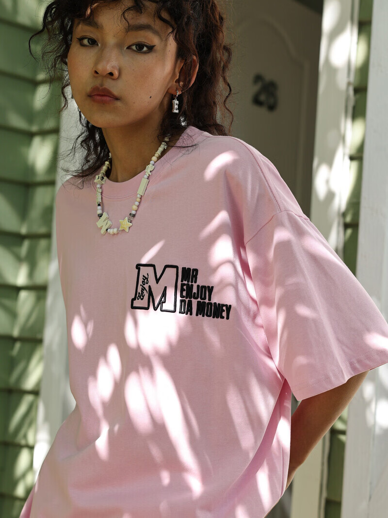 MEDM潮牌基础款短袖t恤男女同款夏季美式宽松复古五分半袖情侣体恤衫 灰色 (预售) 2XL 【180-187cm/155-190斤】