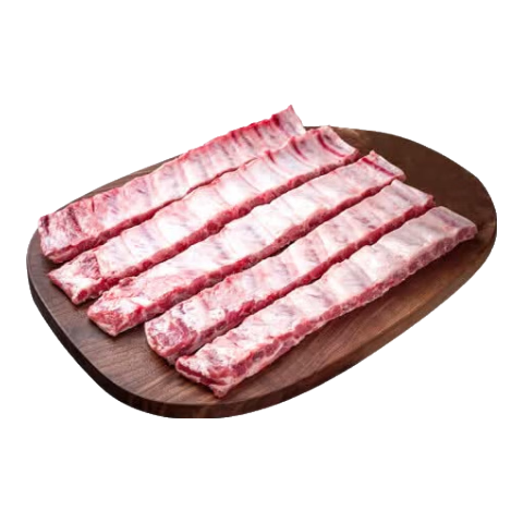 龙大肉食黑猪长条肋排净重4斤 新鲜整切冷冻精肋排 红烧排骨猪肉生鲜食材 【热销】黑猪长条肋排4斤