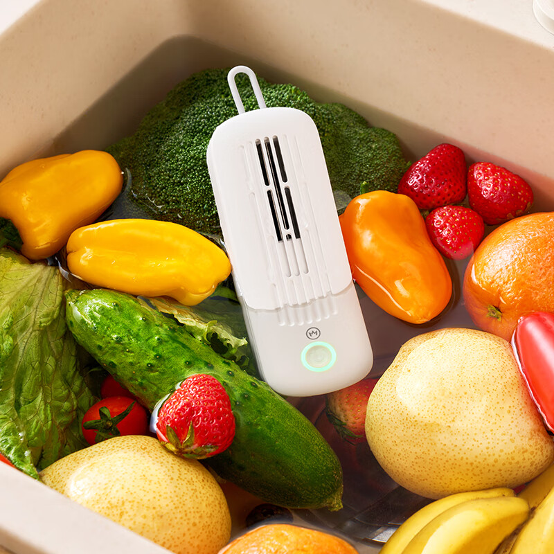 Ones Member 果蔬清洗机家用迷你洗菜机 洗水果蔬菜去农残果蔬净化机 无线充电GFC11 小米白 1号会员店
