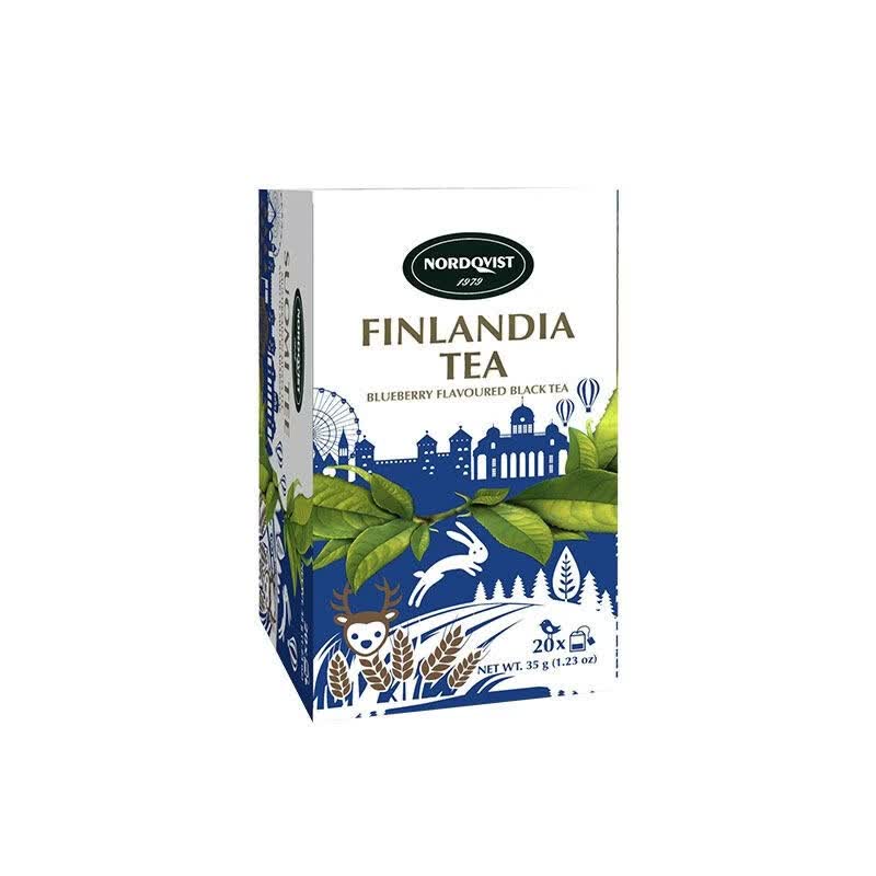 芬兰Nordqvist暖达芬经典水果锡兰红茶蓝莓泡茶 芬兰红茶（蓝莓风味）【20袋/1盒】