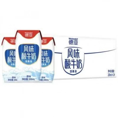 德亚（Weidendorf）【2箱48盒】德亚酸奶200ml*24盒常温原味酸奶整箱 【2箱48盒】德亚酸奶200ml24盒常温原味酸奶整箱