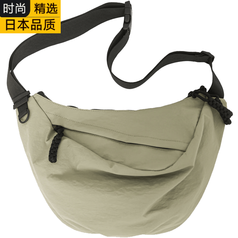 VORE日本进口名牌男士斜挎包户外运动骑行饺子包女轻便通勤单肩中性风 桔色大号