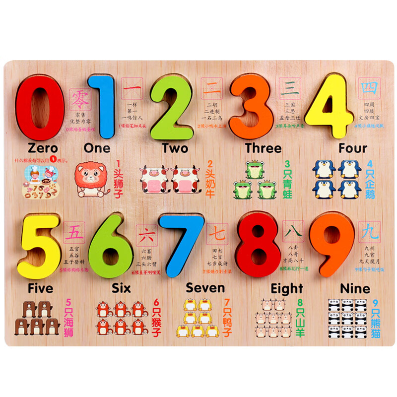 拼音积木 类认识儿童abc字母玩具积木学英语木质拼音对数板拼插26 0-9