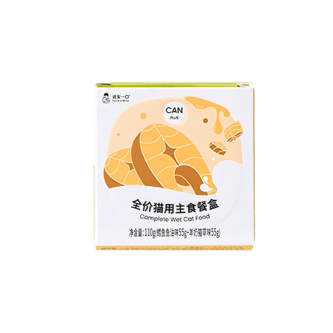 诚实一口CAN PLUS全价猫主食餐盒成幼猫湿粮鳕鱼+猫草【新品尝鲜55g*2】