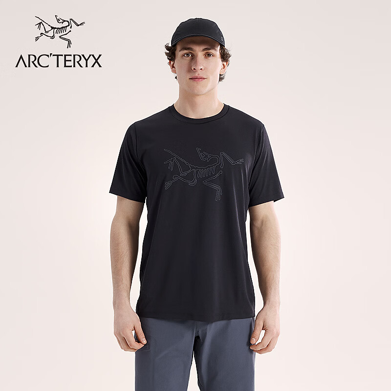 ARC'TERYX始祖鸟 CORMAC LOGO SS 男子 速干短袖T恤 BLACK/黑色 M