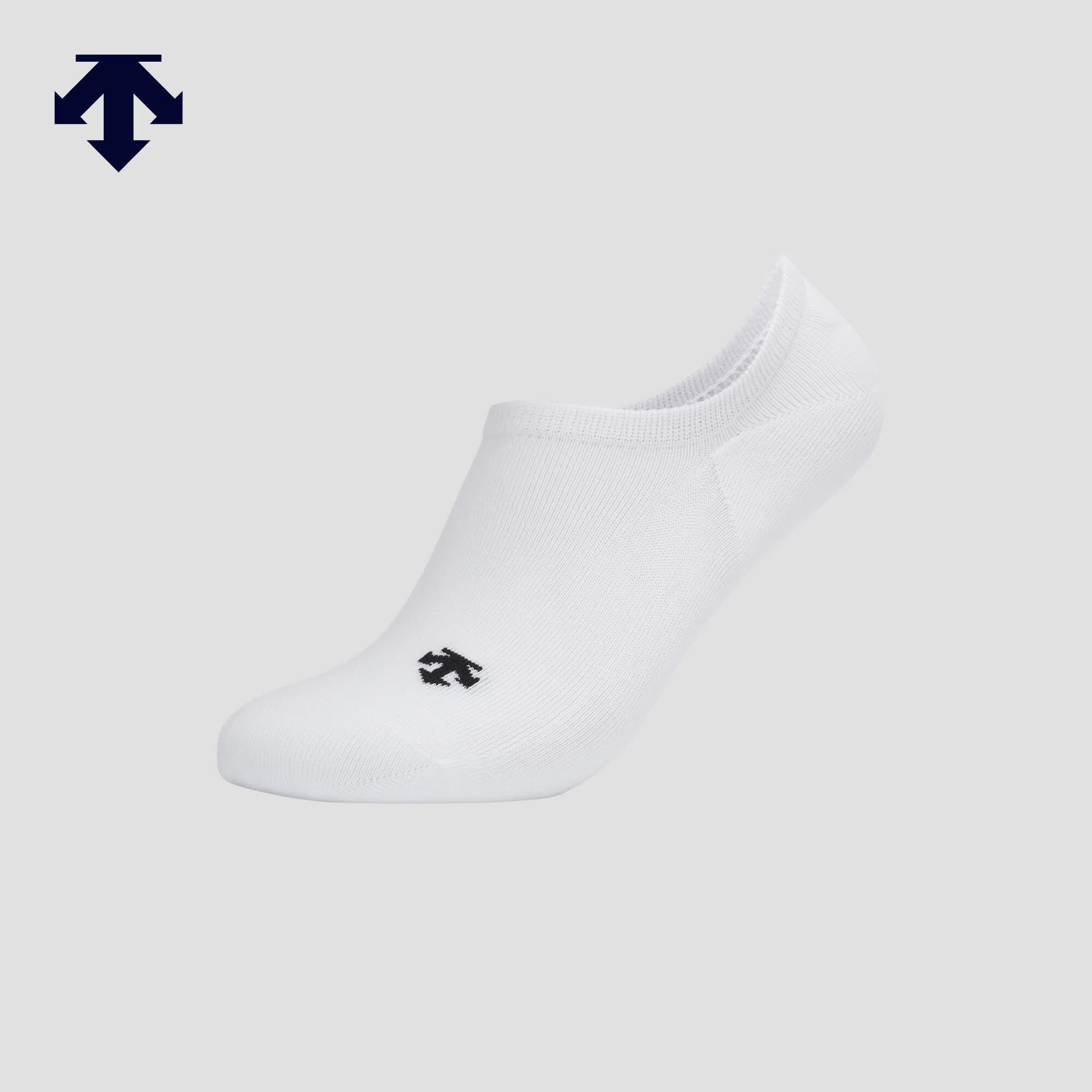 迪桑特（DESCENTE）MOVE PACK系列男女同款船袜 WT-白色 M