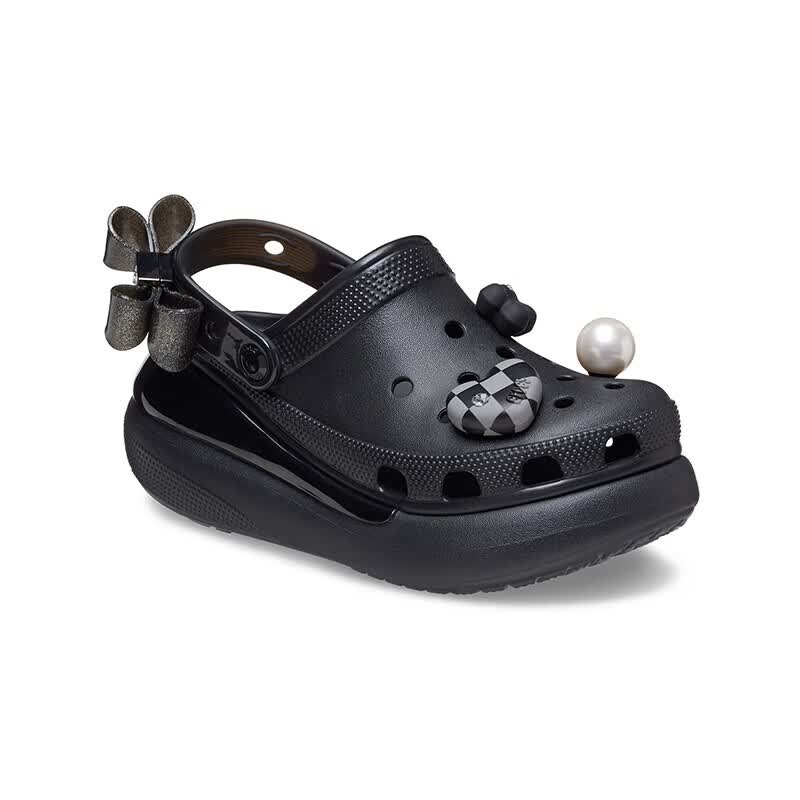 CROCS卡骆驰经典炫魅泡芙洞洞鞋时尚百搭花园鞋|213633 黑色-001 36 /37(220mm)