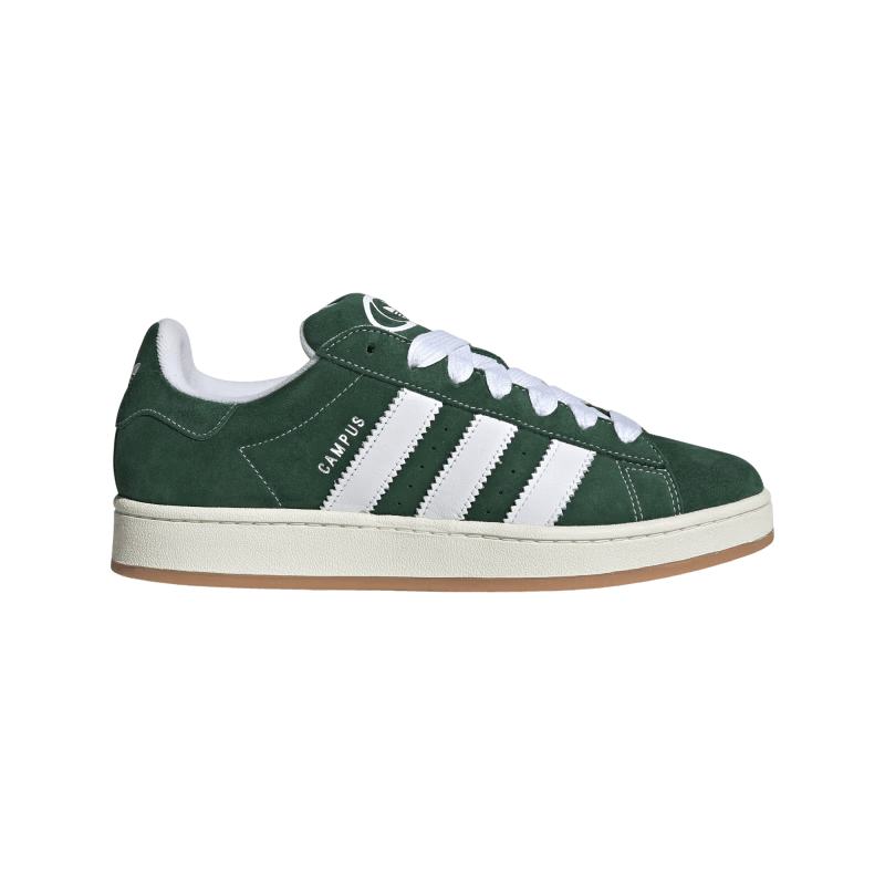 adidas「面包鞋」CAMPUS 00s经典运动板鞋男女阿迪达斯官方三叶草   深绿/白   42.5