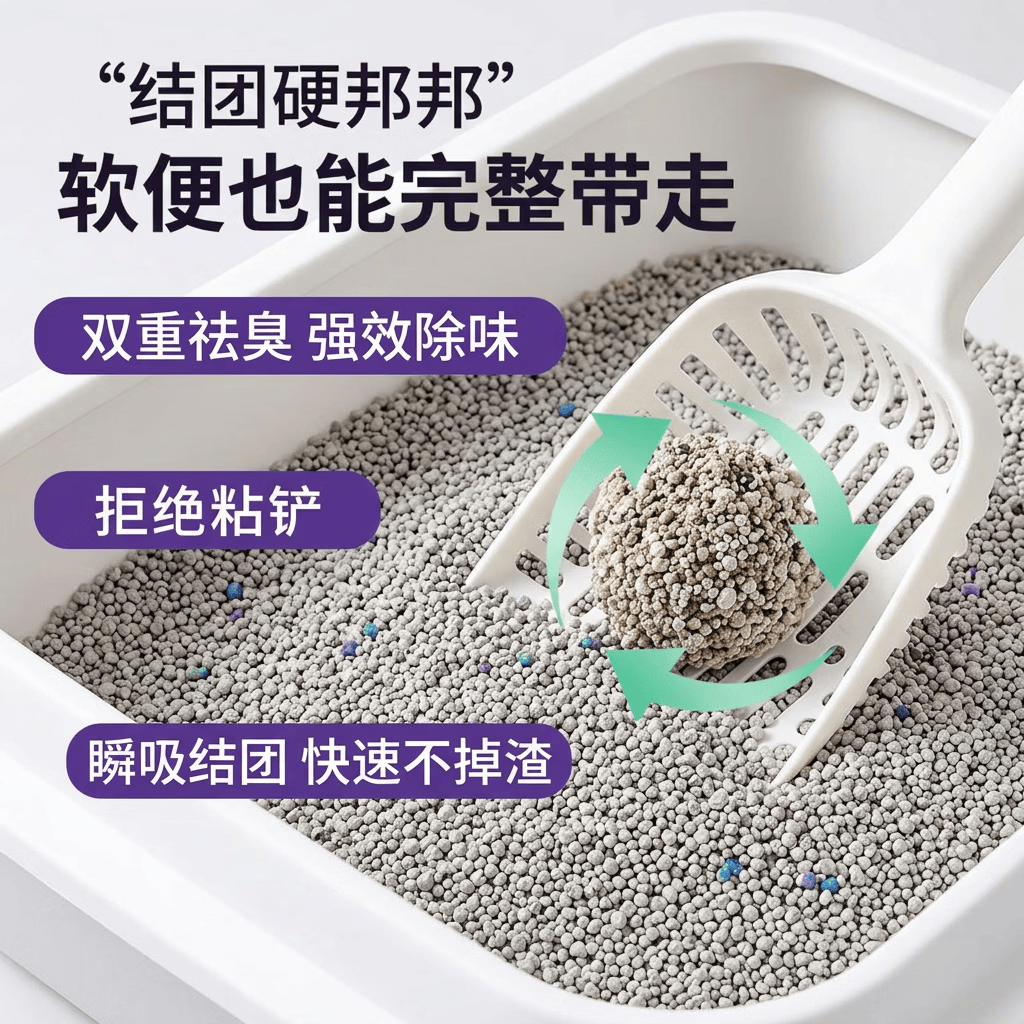 大颗粒猫咪猫砂猫砂膨润土除臭清香无尘秒结团 【秒结团低粉尘长效除臭】 膨润土猫砂【10kg】