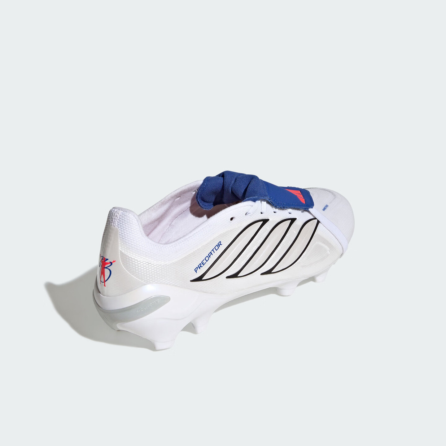 adidas PREDATOR LEAGUE FT FG天然硬草地长钉足球鞋男女阿迪达斯 白/白金属/皇家蓝 44.5