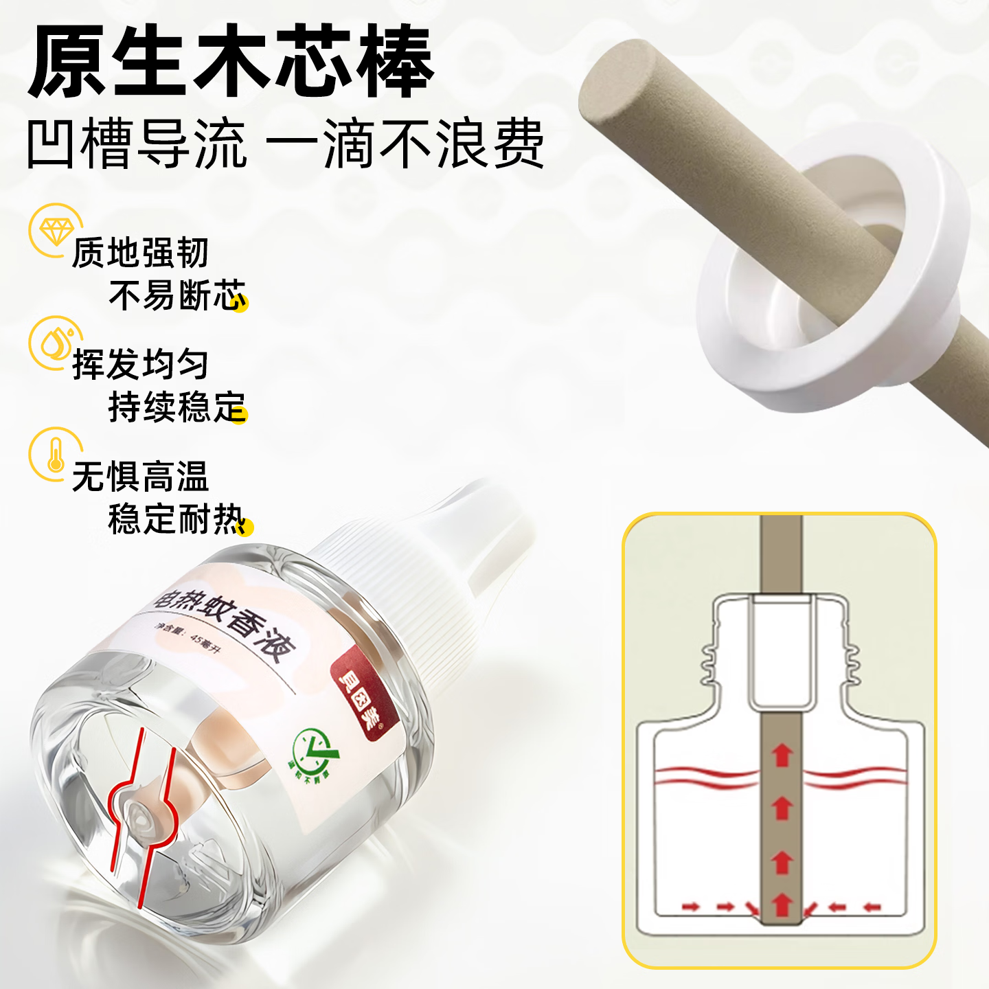 贝因美(Beingmate)电热蚊香液家用插电式无烟无味防蚊驱蚊加热器套装 驱蚊套装(1器3液)