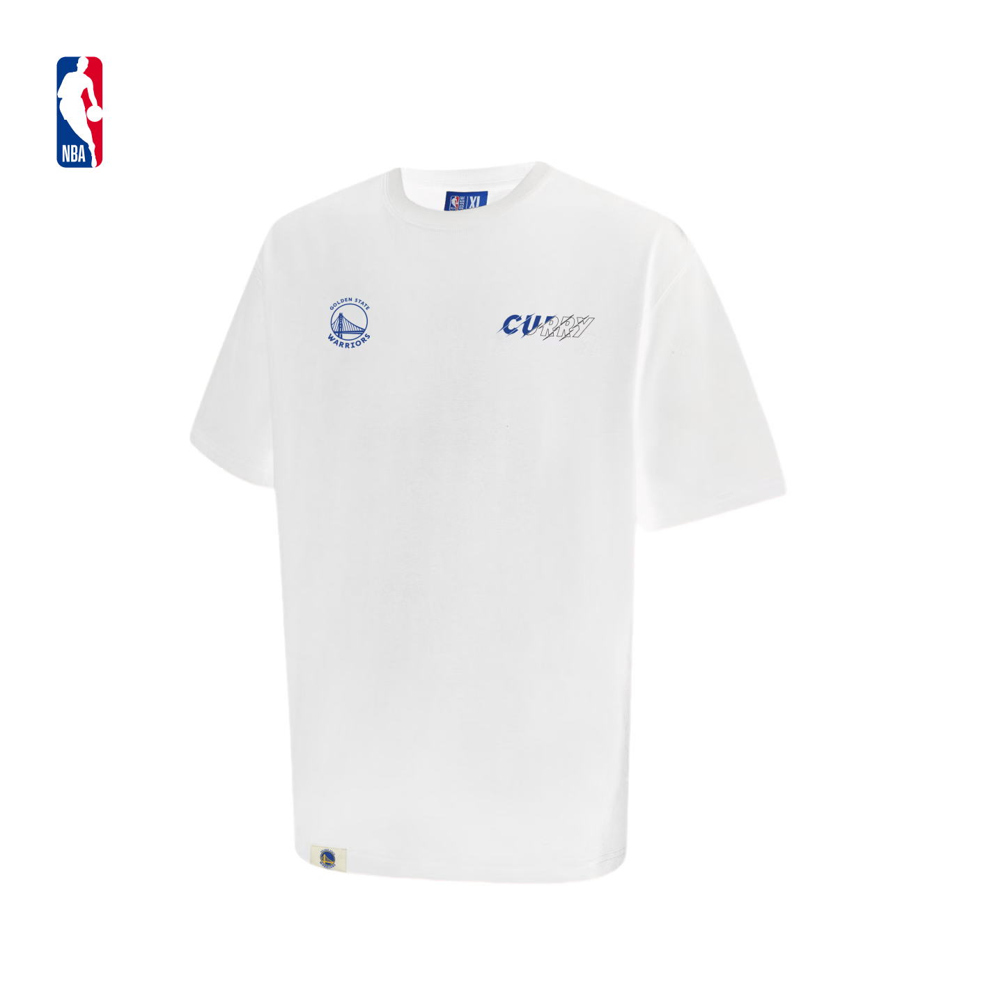 NBA官方26夏季新款库里詹姆斯东契奇吸湿速干圆领运动短袖T恤男女 白(斯蒂芬库里) M