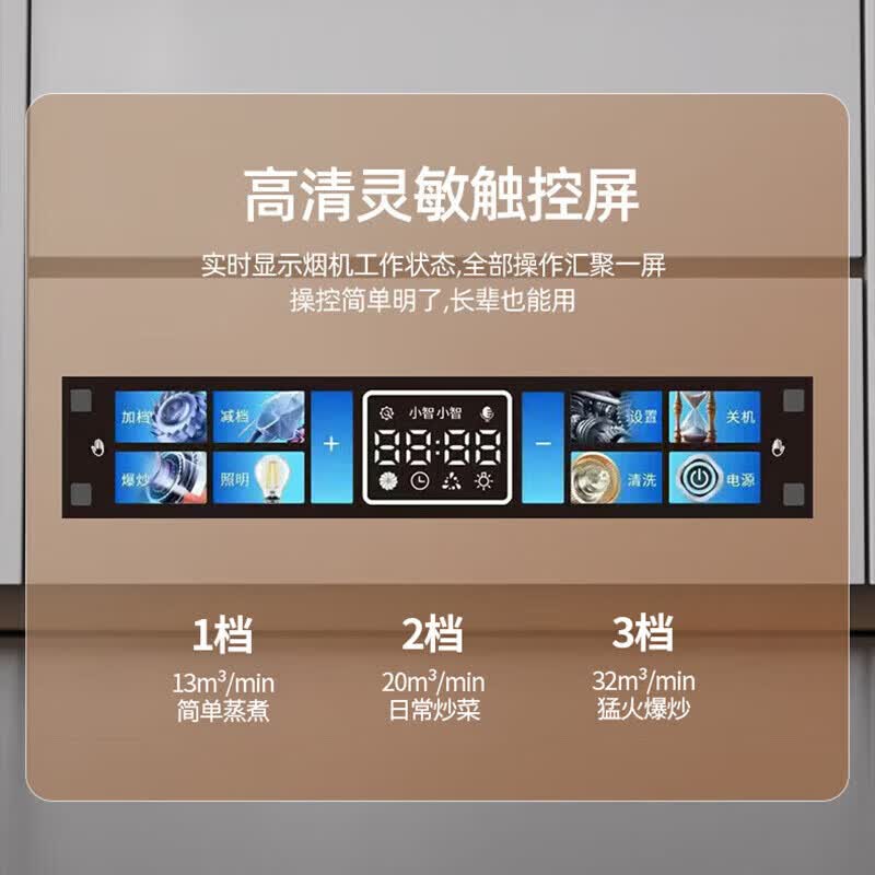 美珏好太太【以旧换新】家用厨房欧式油烟机600mm顶吸变频大吸力油烟机小型抽油烟机80cm长小尺寸油烟机700mm 【900奶油白-矮款】九档变频电机-自动清洗