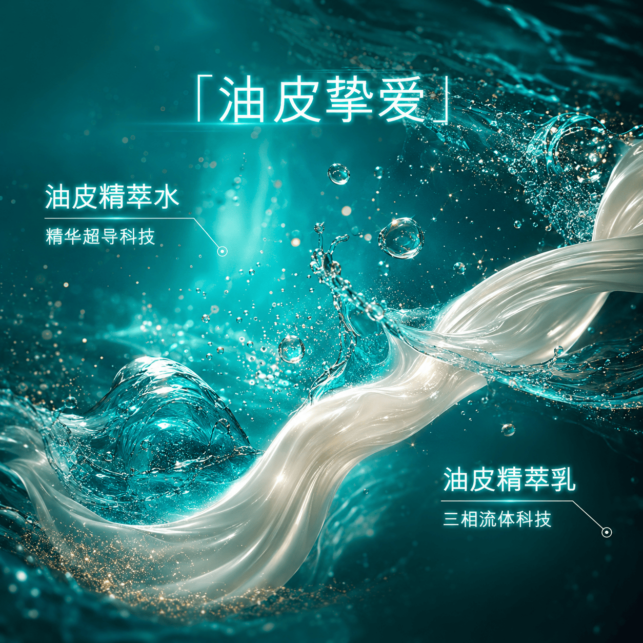海蓝之谜（LA MER）精粹水身体霜精粹乳浓缩精华面霜眼霜套装送女闺蜜妈妈礼物 海蓝之谜油皮水+乳+面霜 送礼盒礼袋