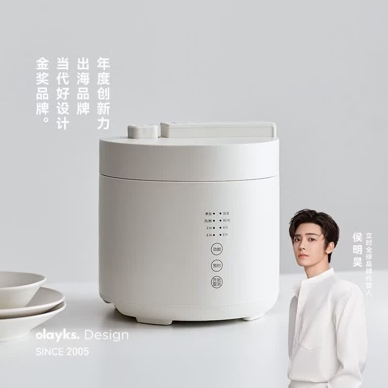 欧莱克(olayks)立时 电压力锅2-3人小型电压力锅 智能预约高压锅多功能一体家用电饭煲电压力锅2026新款2.5L 陶白 2.5L 【双胆】