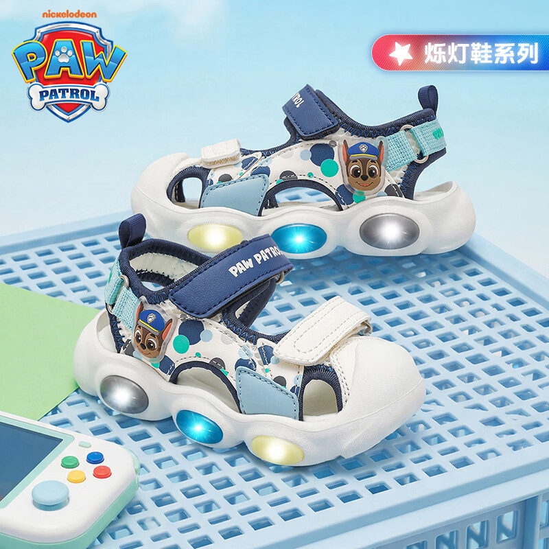汪汪队立大功（PAW PATROL）汪汪队凉鞋软底学步鞋防滑洞洞鞋新款童鞋透气沙滩鞋运动鞋涉水鞋 蓝色阿奇 升级款 29