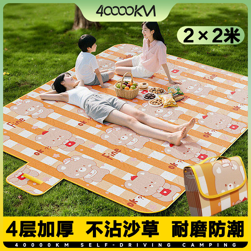 四万公里野餐垫防潮垫加厚户外露营地垫野外防水布便携帐篷草坪垫子